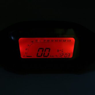 Velocimetro moto moto rcycle Snelheidsmeter Kleurrijke LCD Digitale Snelheidsmeter Kilometerteller Toerenteller W/Speed Sensor Universele Rood