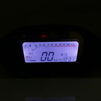 Velocimetro moto moto rcycle Snelheidsmeter Kleurrijke LCD Digitale Snelheidsmeter Kilometerteller Toerenteller W/Speed Sensor Universele wit
