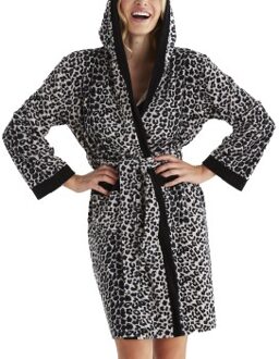 Velour Leo Hoodie Robe * Actie * Versch.kleure/Patroon - X-Large