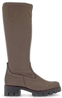 Velours Taupe Sportlaars met Rits Gabor , Beige , Dames - 38 Eu,42 Eu,38 1/2 Eu,41 Eu,42 1/3 Eu,40 Eu,40 1/2 Eu,37 1/2 Eu,39 Eu,37 Eu,36 EU