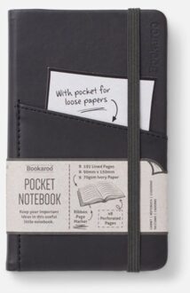 Veltman Distributie Stationery Bookaroo A6 Pocket Notebook- Black