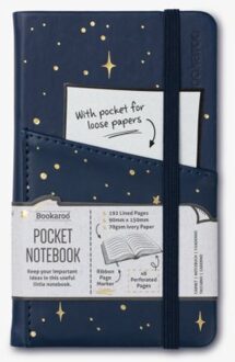 Veltman Distributie Stationery Bookaroo A6 Pocket Notebook- Moon & Stars