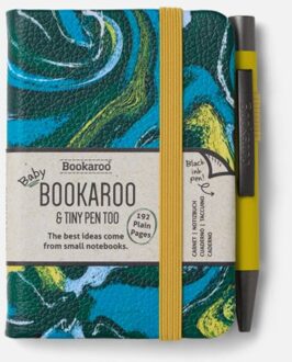 Veltman Distributie Stationery Bookaroo A7 Notebook & Pen - Forest & Chart - Marble