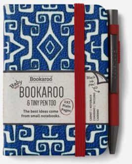 Veltman Distributie Stationery Bookaroo A7 Notebook & Pen - Navy & Dark Red - Aztec