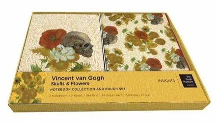 Veltman Distributie Stationery Van Gogh Skulls And Flowers Notebook Collection And Pouch Set - Insight Editions