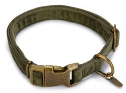 Velura - Halsband - Groen - Medium - 26-40 CM X 15 MM - 26 - 40 cm