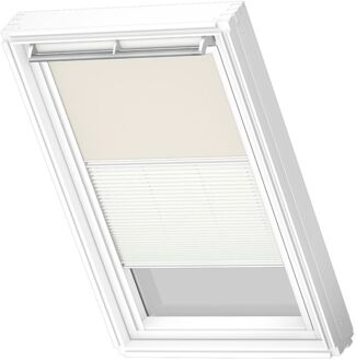 VELUX Manueel Duo Verduisterend Dakraam Rolgordijn White Line Dfd U08 1085swl Beige - Wit