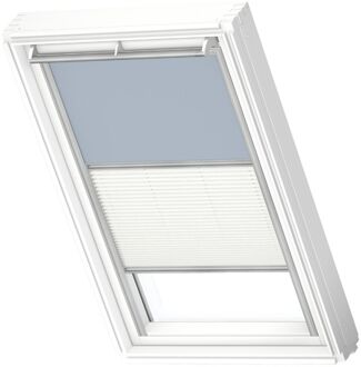VELUX Manueel Duo Verduisterend Dakraam Rolgordijndfd Mk08 4576s Lichtblauw - Wit
