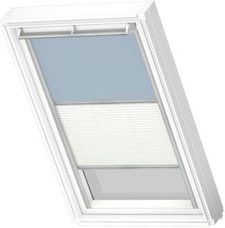 VELUX Manueel Duo Verduisterend Dakraam Rolgordijndfd Sk06 4576s Lichtblauw - Wit