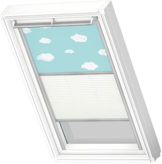 VELUX Manueel Duo Verduisterend Dakraam Rolgordijndfd Uk04 4660s Blauwe Lucht - Wit