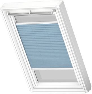 VELUX Manueel Lichtdoorlatend Plisségordijn White Line Fhl F06 1286swl Jeansblauw