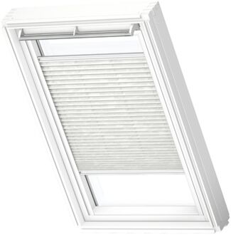VELUX Manueel Lichtdoorlatend Plisségordijn White Line Fhl Mk04 1256swl Klassiek Wit Bloemenprint