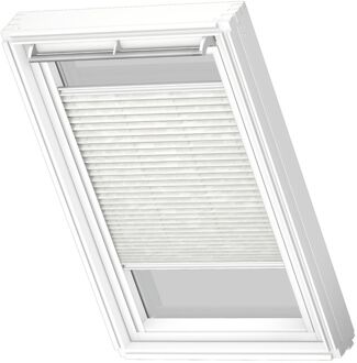 VELUX Manueel Lichtdoorlatend Plisségordijn White Line Fhl Uk04 1256swl Klassiek Wit Bloemenprint