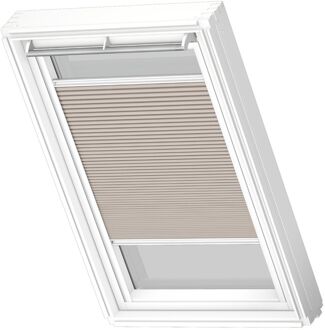 VELUX Manueel Verduisterend Plisségordijn Fhc Pk04 1171swl Donkerzand White Line