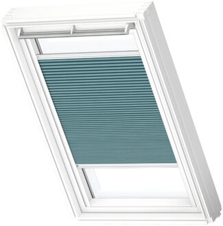 VELUX Manueel Verduisterend Plisségordijn Fhc Pk06 1173swl Petrol Blauw White Line