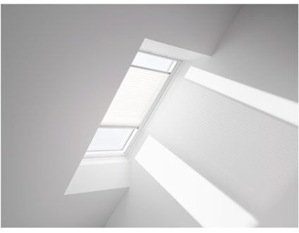 VELUX Origineel Plisségordijn (FHL), Zilveren Kozijn, PK04, Wit