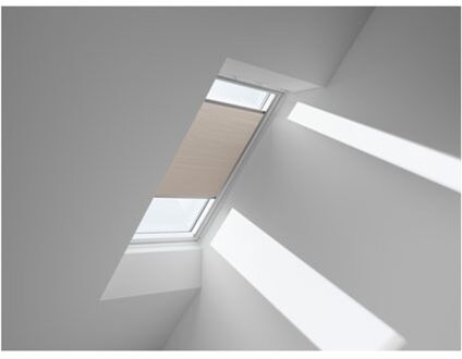 VELUX Origineel Verduisterend Plisségordijn (FHC), Zilveren Kozijn, PK04, Beige