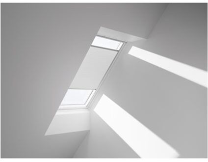 VELUX Origineel Verduisterend Plisségordijn (FHC), Zilveren Kozijn, PK06, Wit