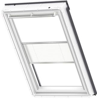 VELUX Origineel Verduisterend Rolgordijn Plus Plissé (DFD), Zilveren Kozijn, C02, White