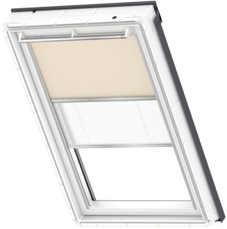 VELUX Origineel Verduisterend Rolgordijn Plus Plissé (DFD), Zilveren Kozijn, M04, 304, 1, Beige