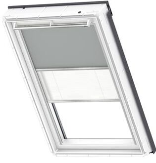 VELUX Origineel Verduisterend Rolgordijn Plus Plissé (DFD), Zilveren Kozijn, MK08, Grey