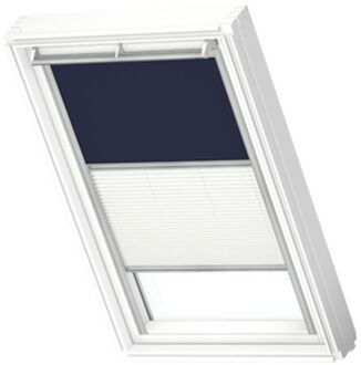 VELUX Origineel Verduisterend Rolgordijn Plus Plissé (DFD), Zilveren Kozijn, PK04, Donkerblauw