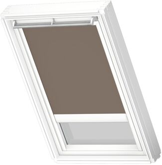 VELUX Verduisterend Dakraam Rolgordijn Op Zonne-energie White Line Dsl Mk04 4574swl Warm Grijs