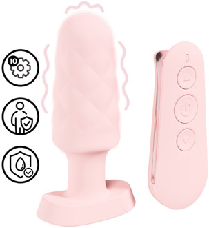 Velvet - Afstandsbediening Vibrerende Plug - Roze