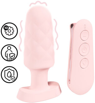 Velvet - Afstandsbediening Vibrerende Plug - Roze