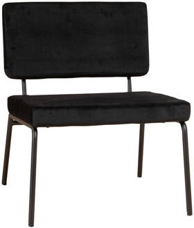 Velvet fauteuil Espen zwart