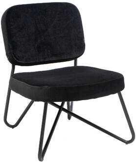 Velvet fauteuil Julia zwart