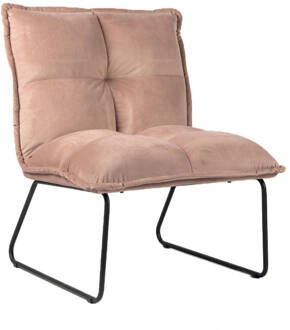 Velvet fauteuil Malaga roze