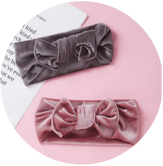 Velvet Hair Bows For Baby Girls Soft Children Turban Princess Girls Hairbands Wide Headbands For Girls Toddler Hair Accessories