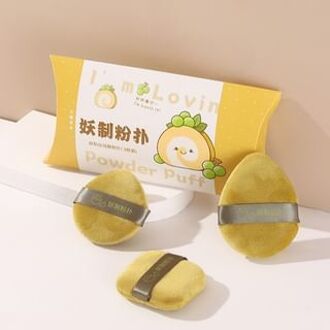 Velvet Loose Powder Puff Set Green Grape Pie (3pcs)
