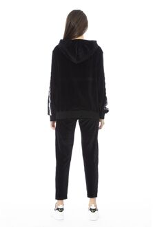 Velvet Trainingspak Zijkanten Met Strepen Zwart