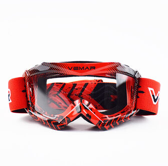 Vemar Motorfiets Bril Winddicht Motocross Goggles Kids Ski Goggle Moto Mx Goggles Motorbike Dirt Bike Brillen Voor Kinderen doorzichtig