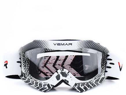 Vemar Motorfiets Bril Winddicht Motocross Goggles Kids Ski Goggle Moto Mx Goggles Motorbike Dirt Bike Brillen Voor Kinderen Ivoor