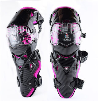 Vemar Motorfiets Kniebeschermers Ce Sport Fietsen Beschermende Kleding Motocross Knee Guards Mx Mtb Veiligheid Moto Ras Brace Paars