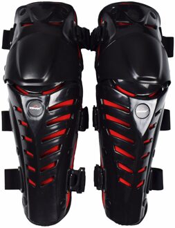 Vemar Motorfiets Kniebeschermers Ce Sport Fietsen Beschermende Kleding Motocross Knee Guards Mx Mtb Veiligheid Moto Ras Brace zwart rood
