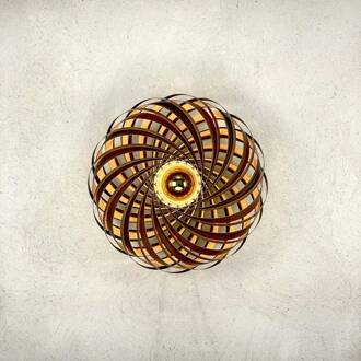 Veneria wandlamp, noten, Ø 50 cm notenhout