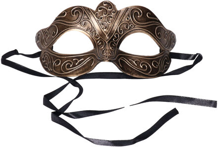 Venetiaans verkleed masker - goud - kunststof - oogmasker - carnaval - volwassenen
