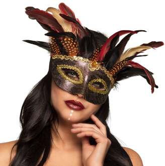 Venetiaans voodoo masker voor vrouwen - Verkleedmasker