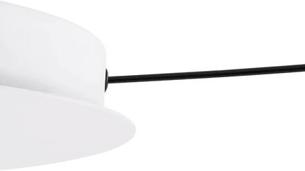 Veneto LED hanglamp aanbouw 3-lamps wit helder, messing, wit baldakijn