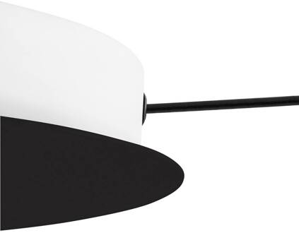 Veneto LED hanglamp aanbouw 3-lamps zwart helder, messing, zwart baldakijn