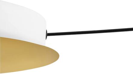 Veneto LED hanglamp aanbouw 5-lamps goud helder, messing, goud baldakijn