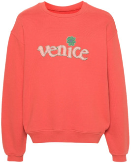 Venice Crewneck Sweatshirt in Rood ERL , Red , Heren - Xl,L,S