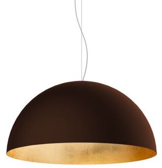 Venice Hanglamp, 1xe27, Metaal, Bruin Corten/gouden Blad, D.60cm