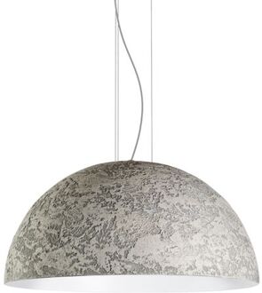 Venice Hanglamp, 1xe27, Metaal, Cement/wit, D.80cm