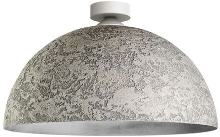 Venice Plafondlamp, 1xe27, Metaal, Cement/blad Zilver, D.40cm