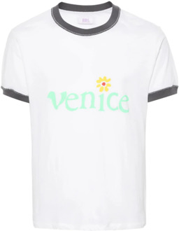 Venice T-Shirt Gebreid ERL , White , Heren - Xl,L,M
